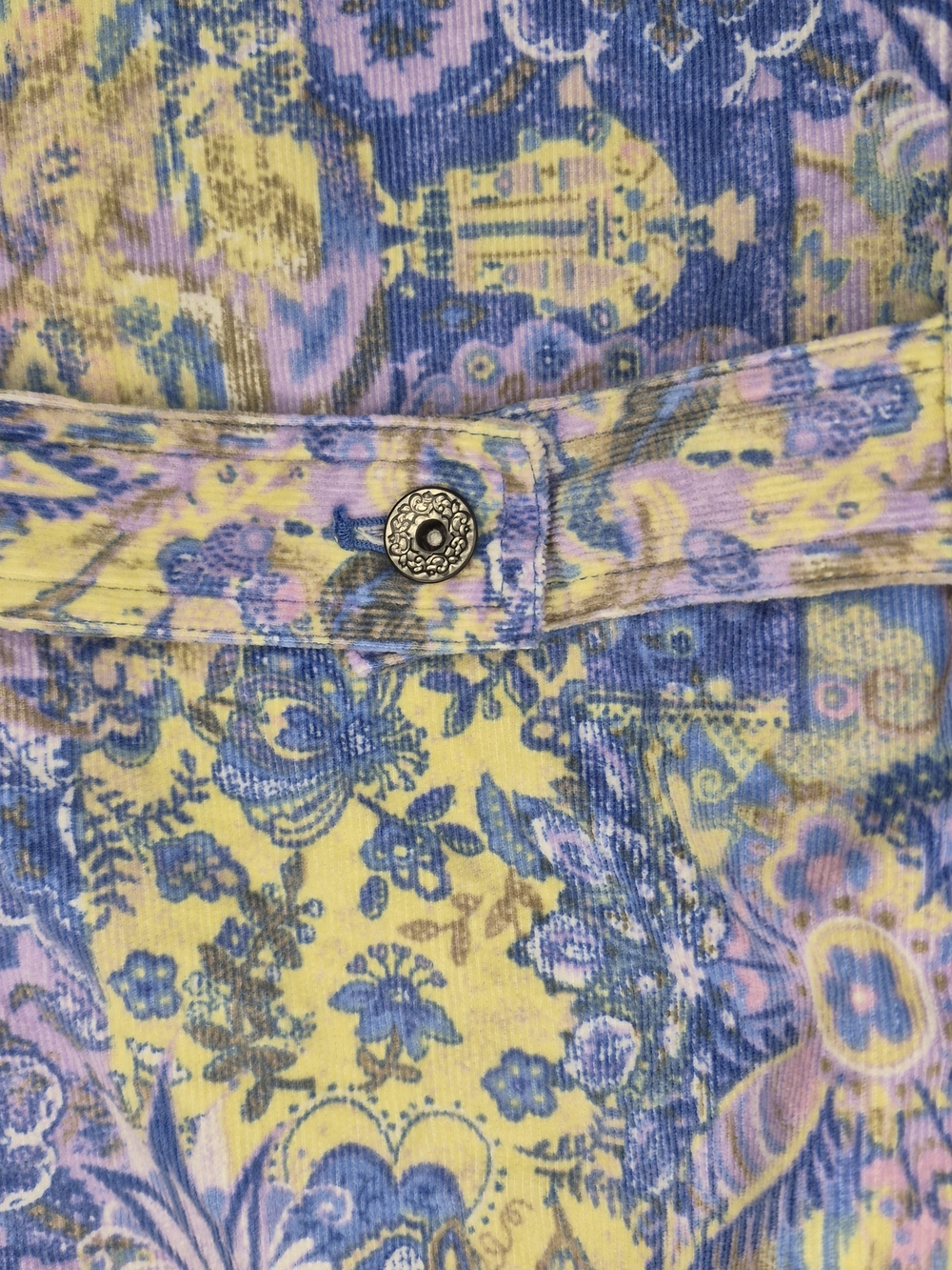 Christopher & Banks Pastel Floral Corduroy Button-Front Jacket - Picture 3 of 6